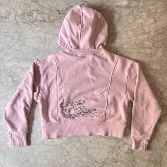 Athleta Other - Athleta Girl X Simone Biles “Courage is Your Superpower” Pink Hoodie Size S / 7